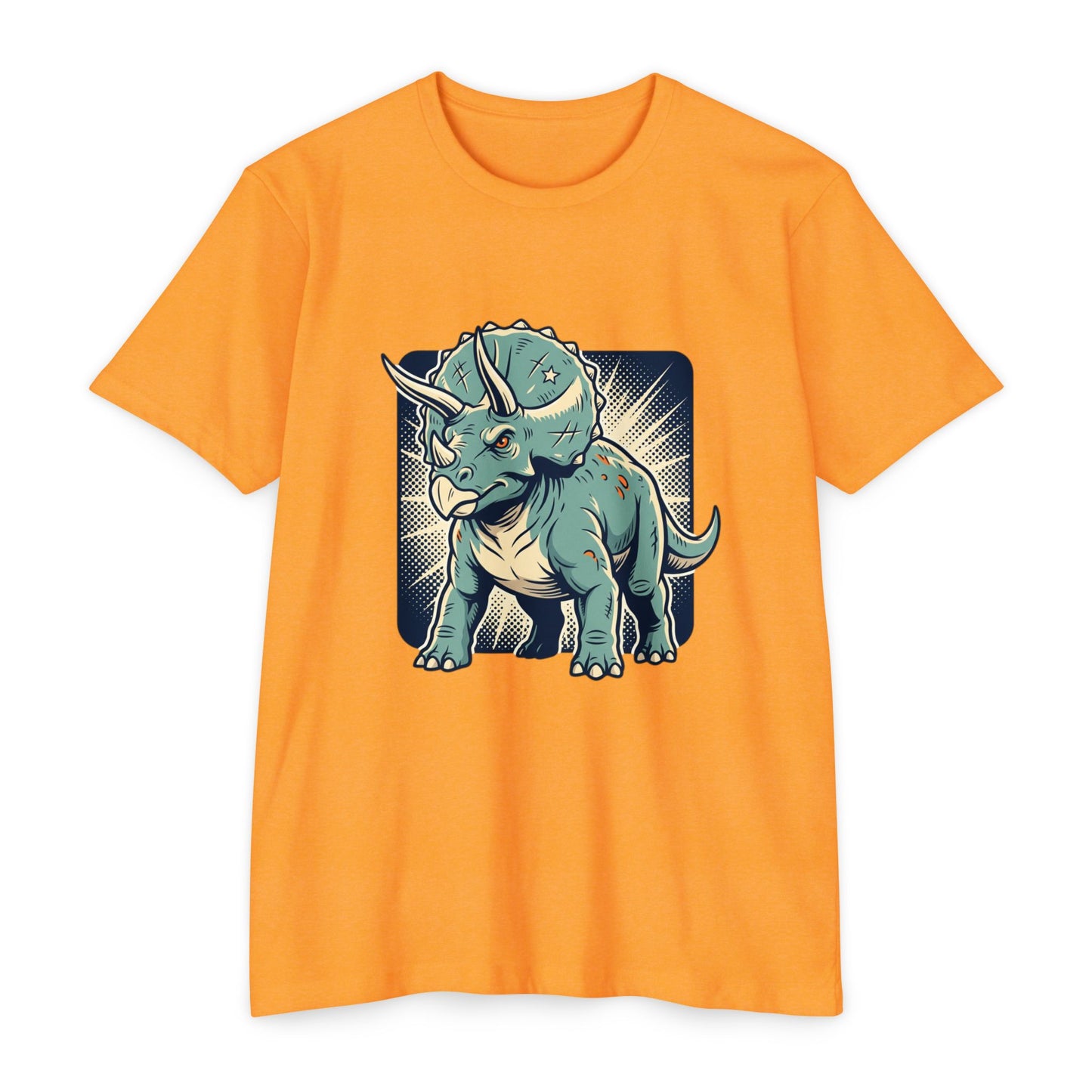 Retro Triceratops Graphic T-Shirt — Vintage Dino Illustration Tee