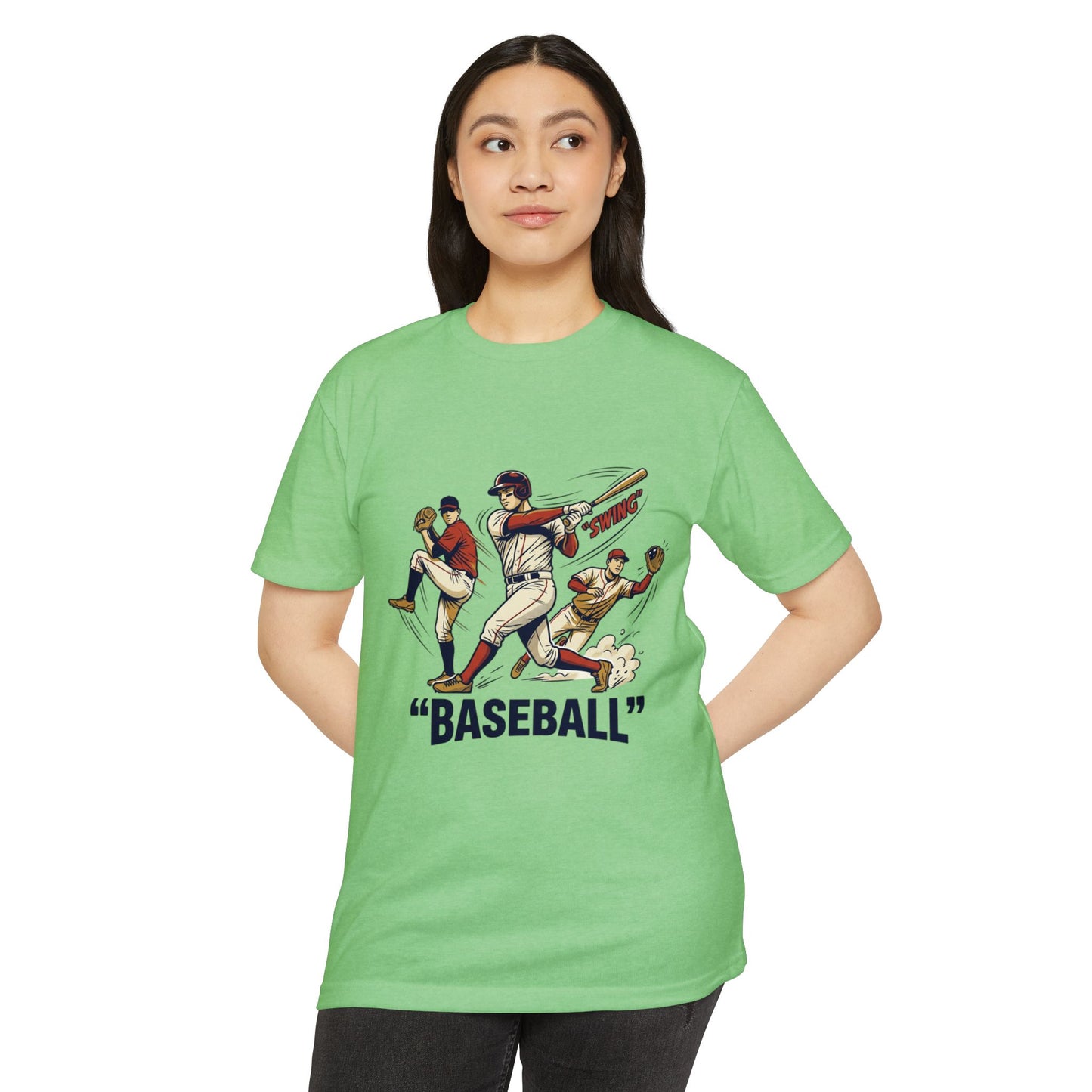 Vintage Baseball Players Tee – Retro 'BASEBALL' Graphic T-Shirt