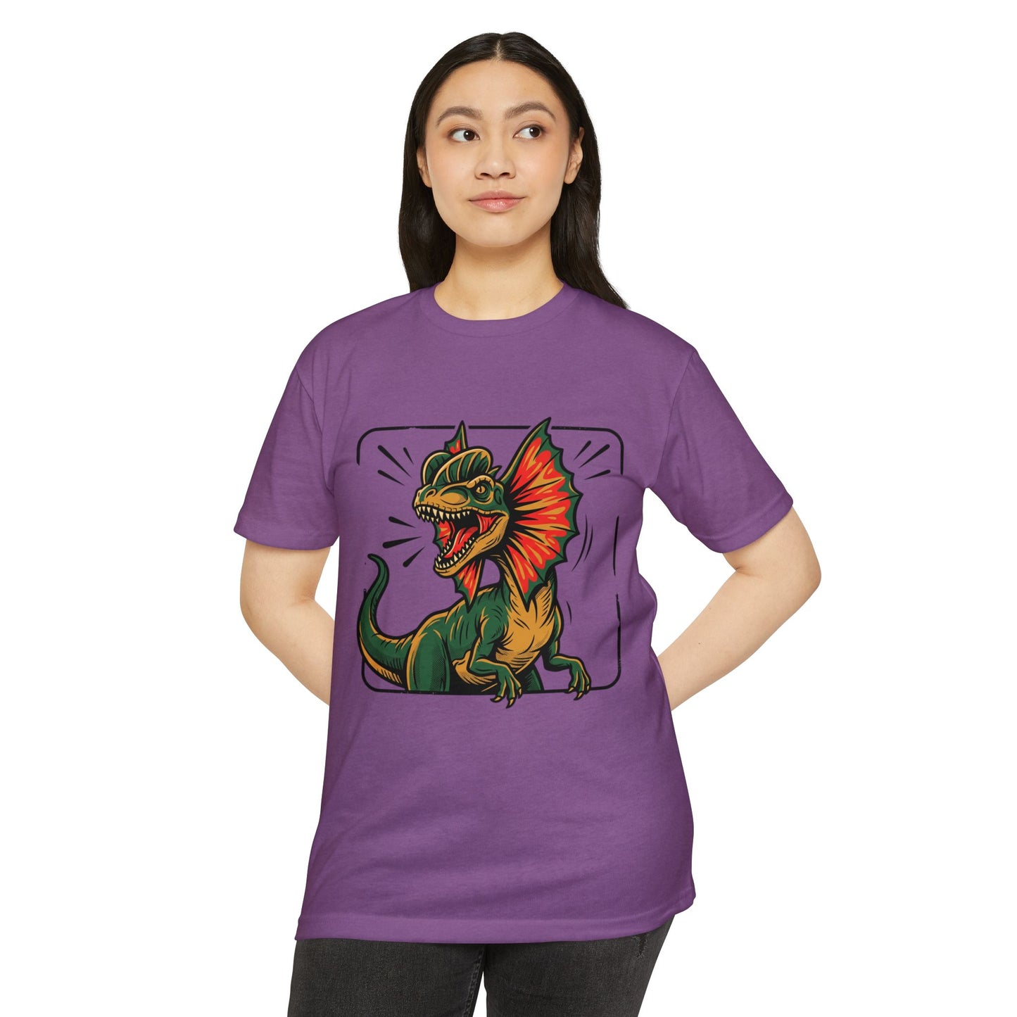 Frilled Lizard Dino Tee — Colorful Frill Graphic T-Shirt