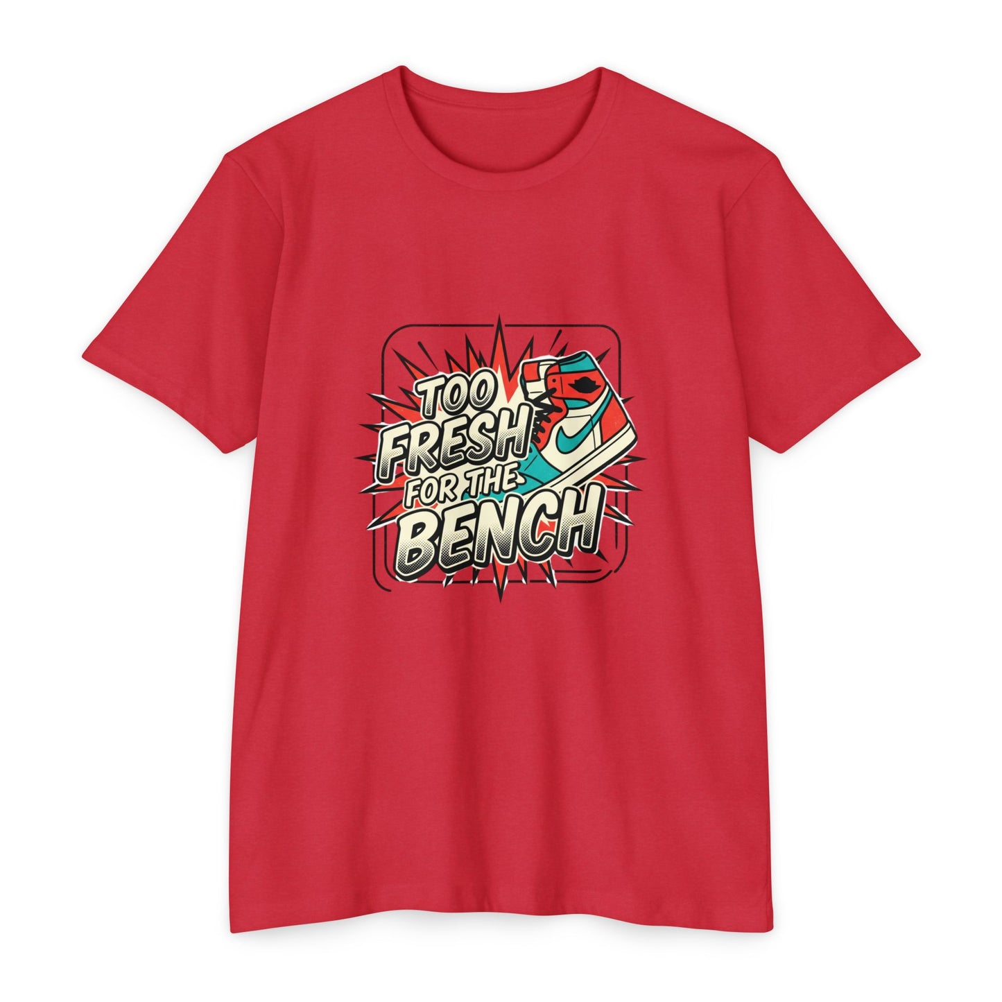 Too Fresh For The Bench Retro Sneaker T-Shirt