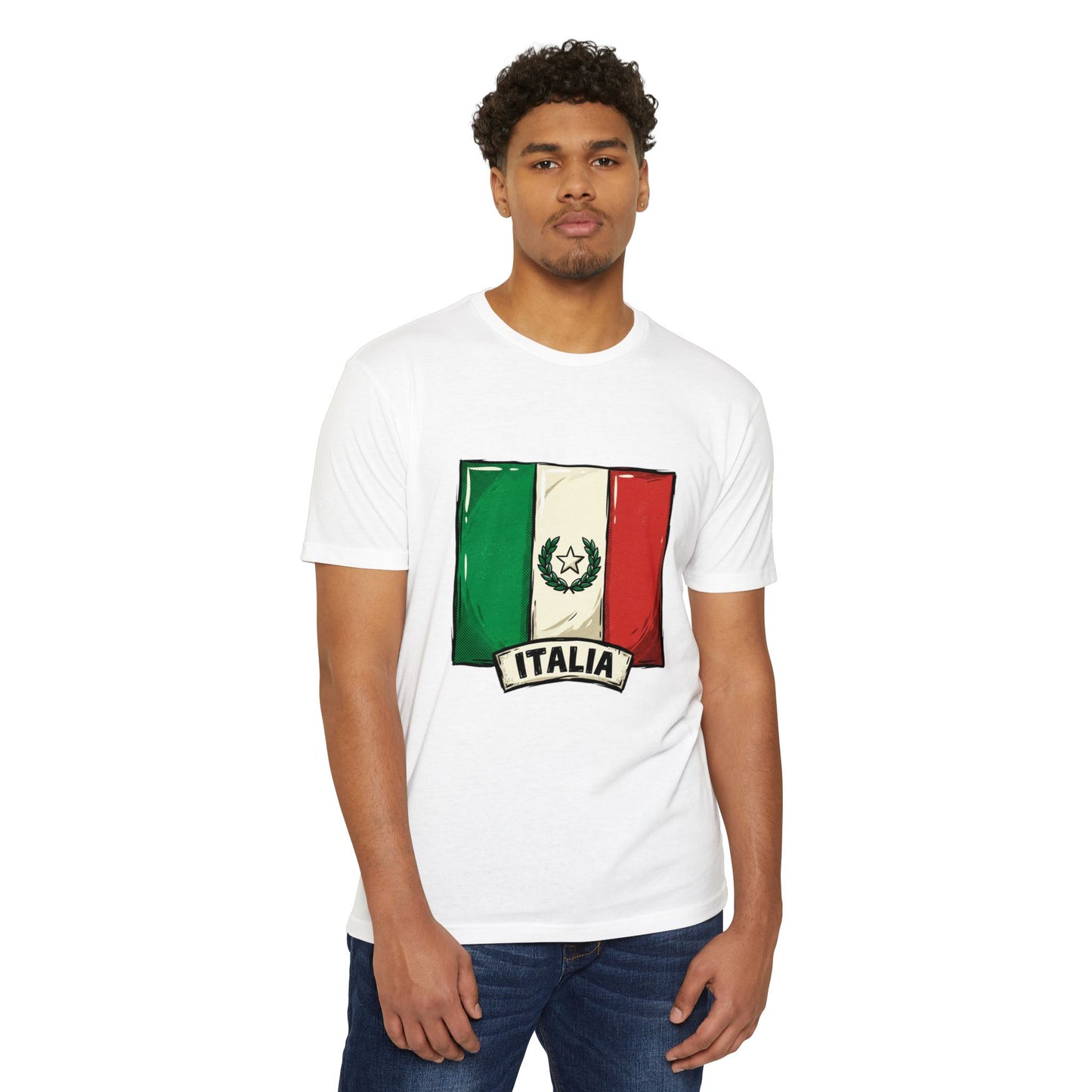 Italian Flag Vintage Crest T-Shirt — Italia Graphic Tee