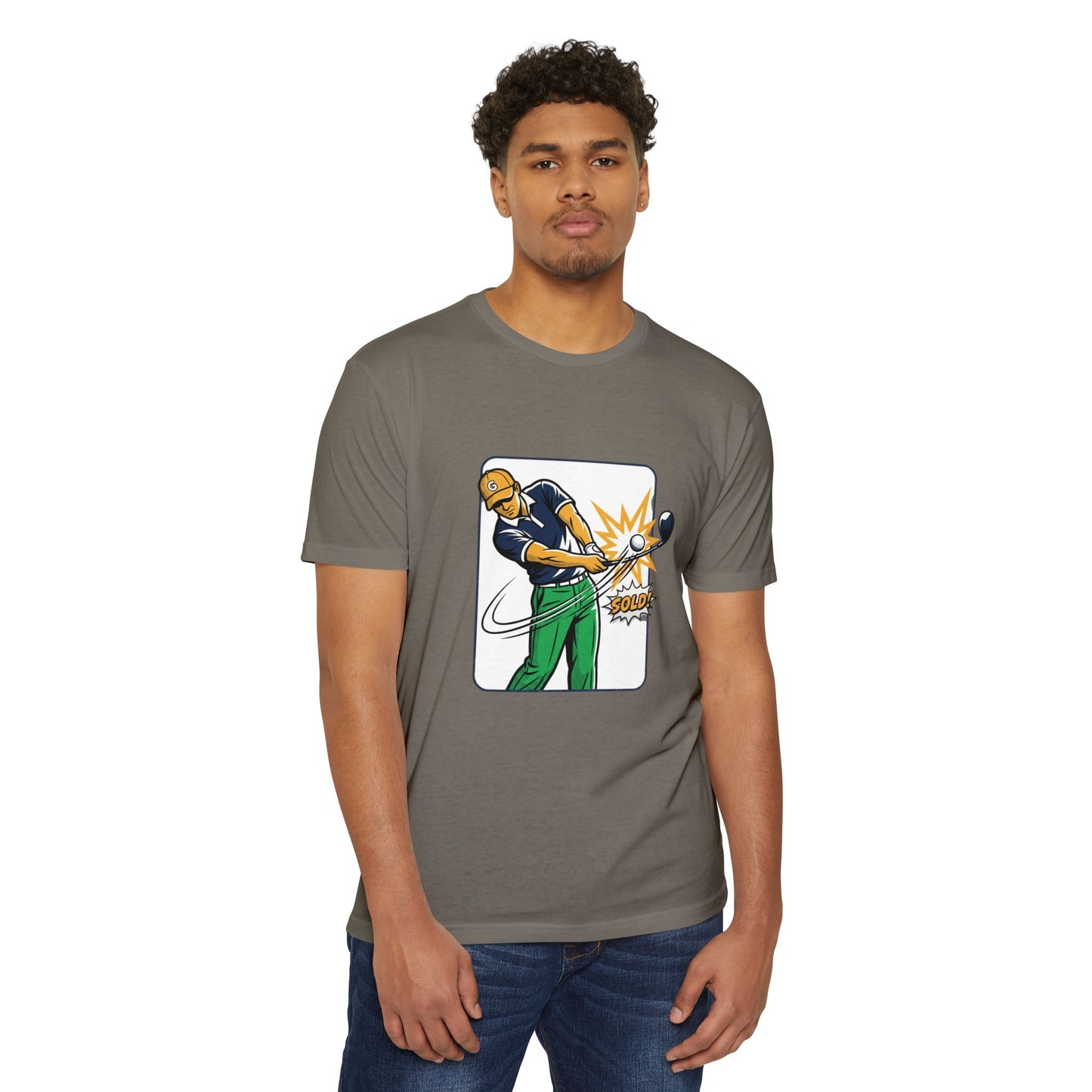Solid Golfer Illustration Golf Swing T-Shirt