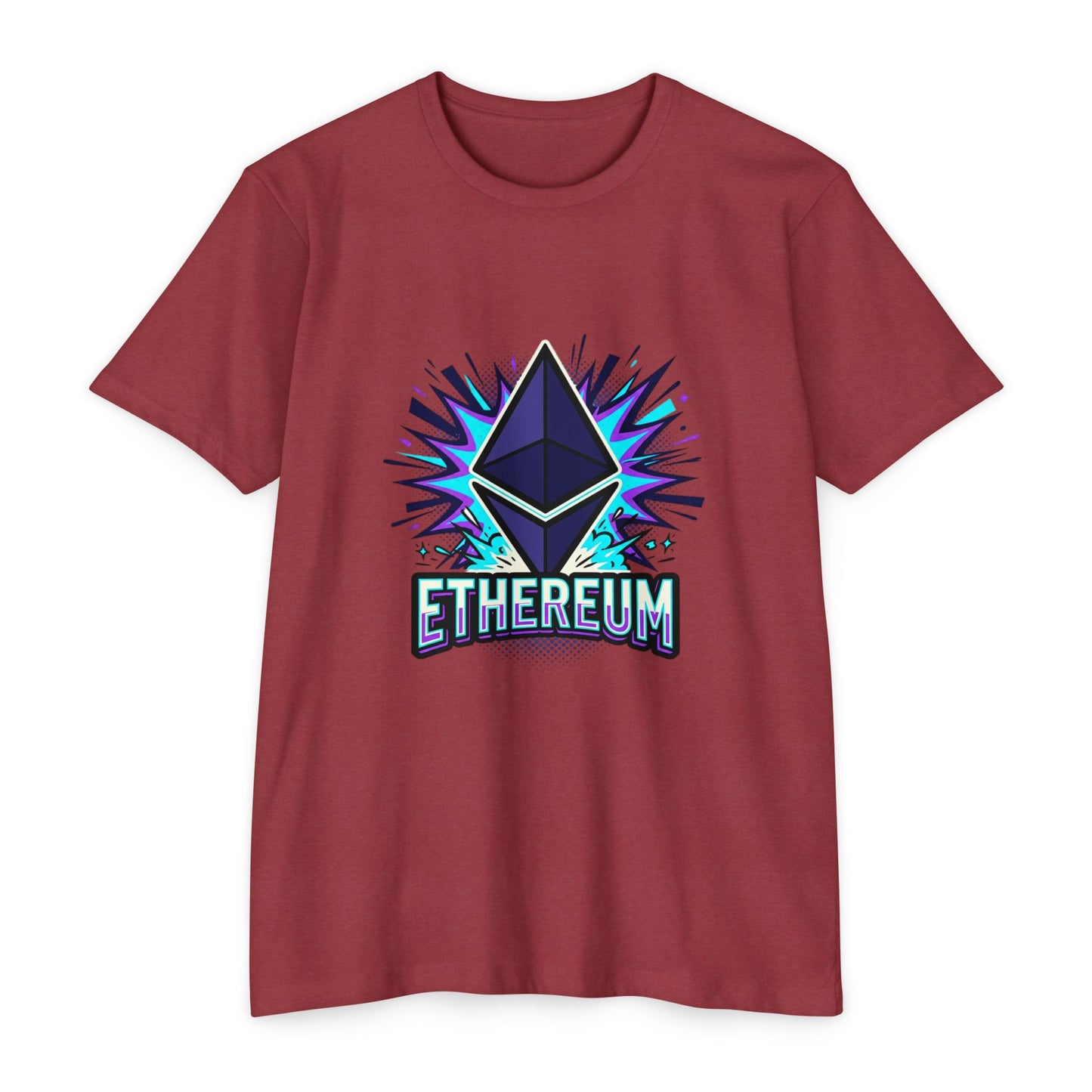 Ethereum Crypto Logo T-Shirt — Retro Neon Blockchain Tee