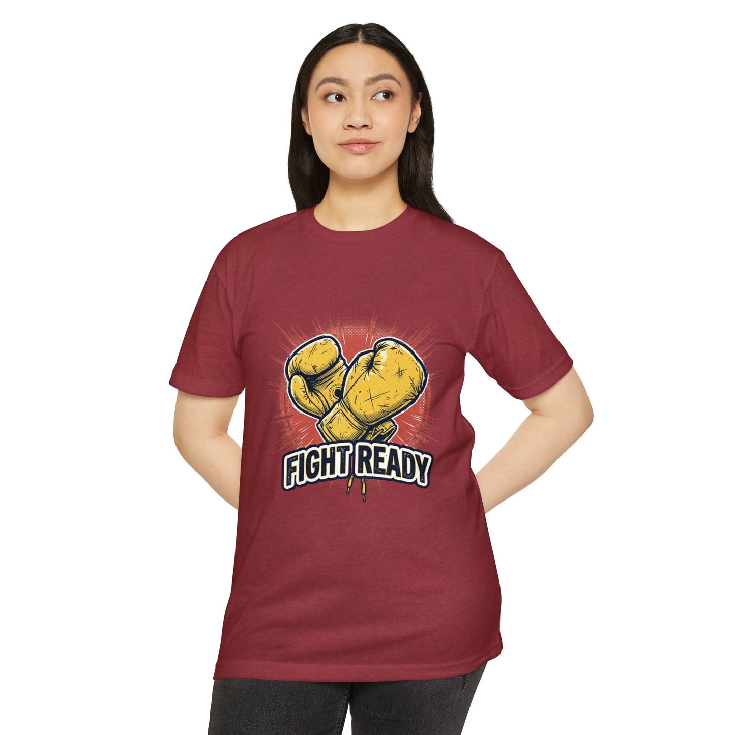 Fight Ready Boxing T-Shirt — Vintage Yellow Gloves Graphic Tee