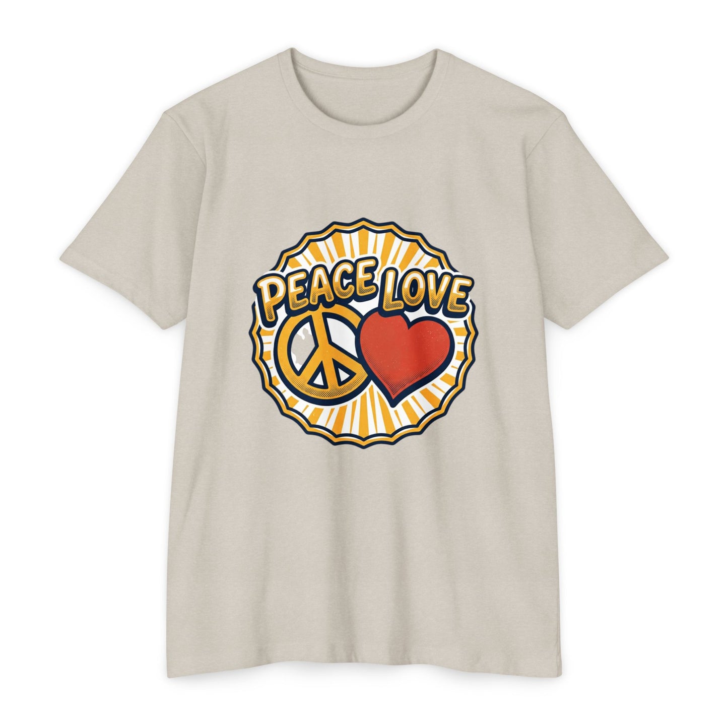 Peace Love Heart T-Shirt – Retro 70s Peace Sign Tee