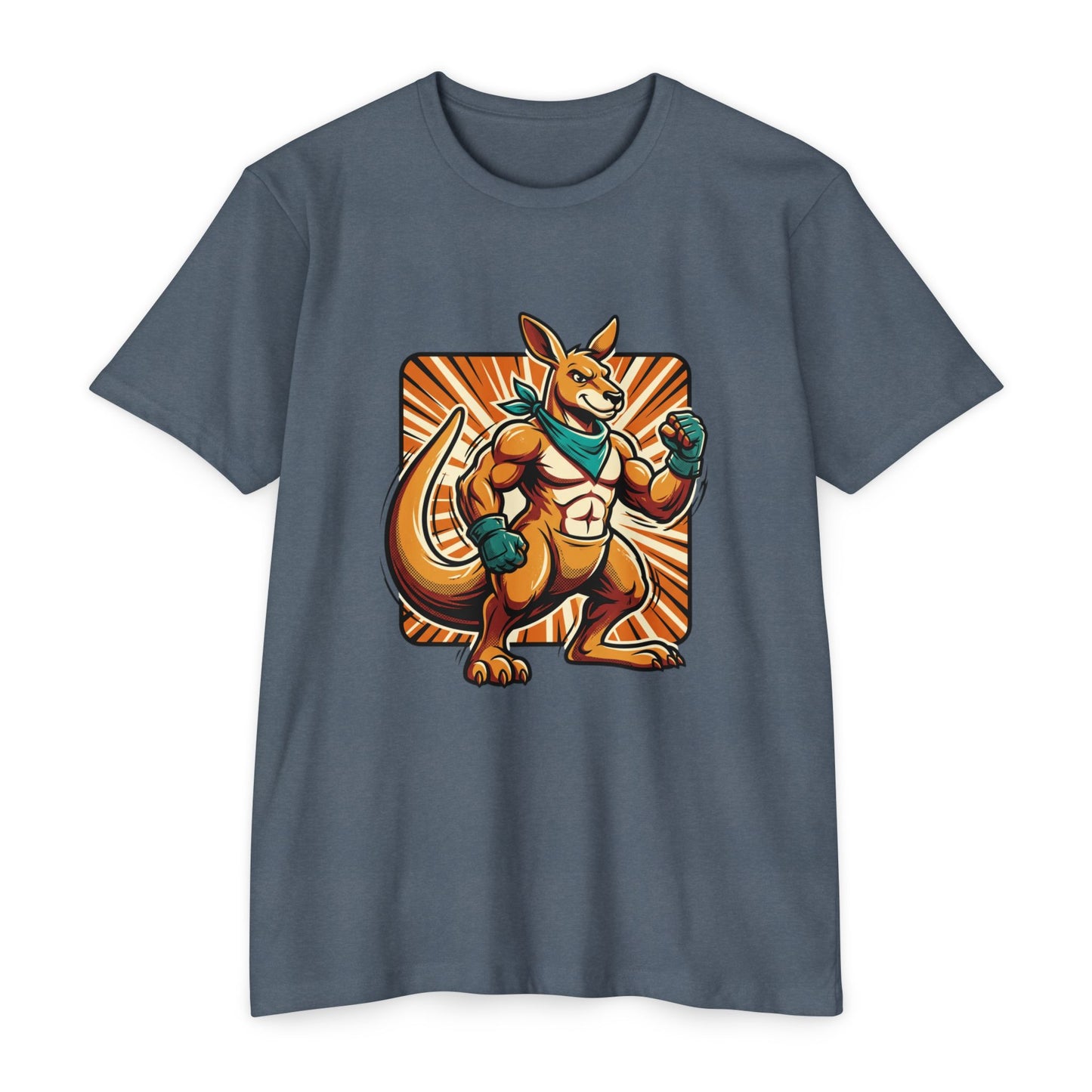 Camiseta con gráfico de canguro boxeador – Camiseta retro con mascota de luchador
