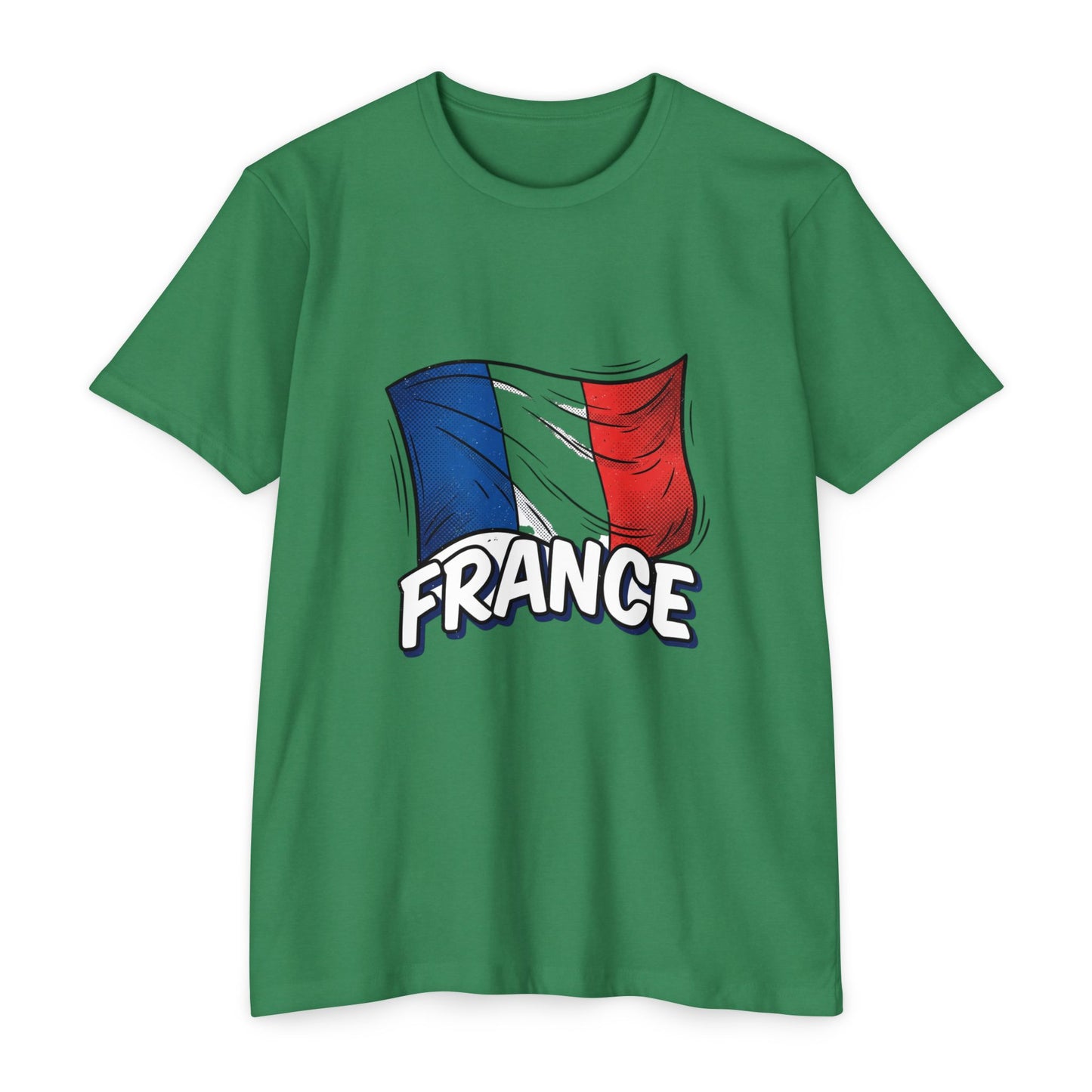 France Flag Retro Waving Tricolor T-Shirt