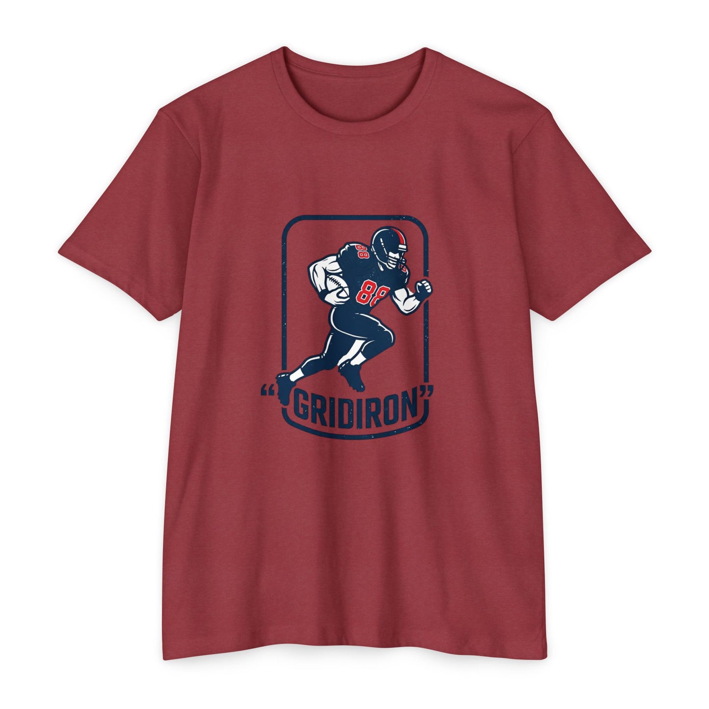 Gridiron Football Player T-Shirt — Retro Helmet Design