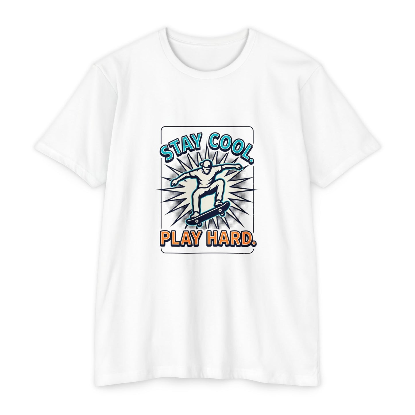 Stay Cool Play Hard Skateboard T-Shirt