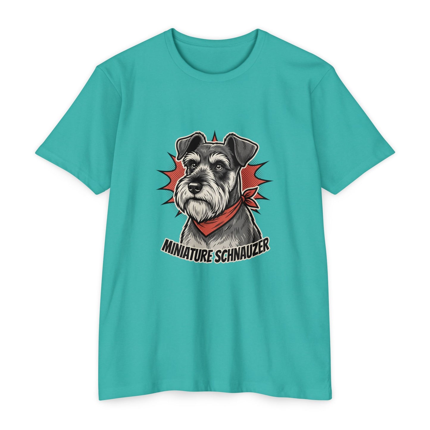 Miniature Schnauzer Portrait Retro Bandana T-Shirt