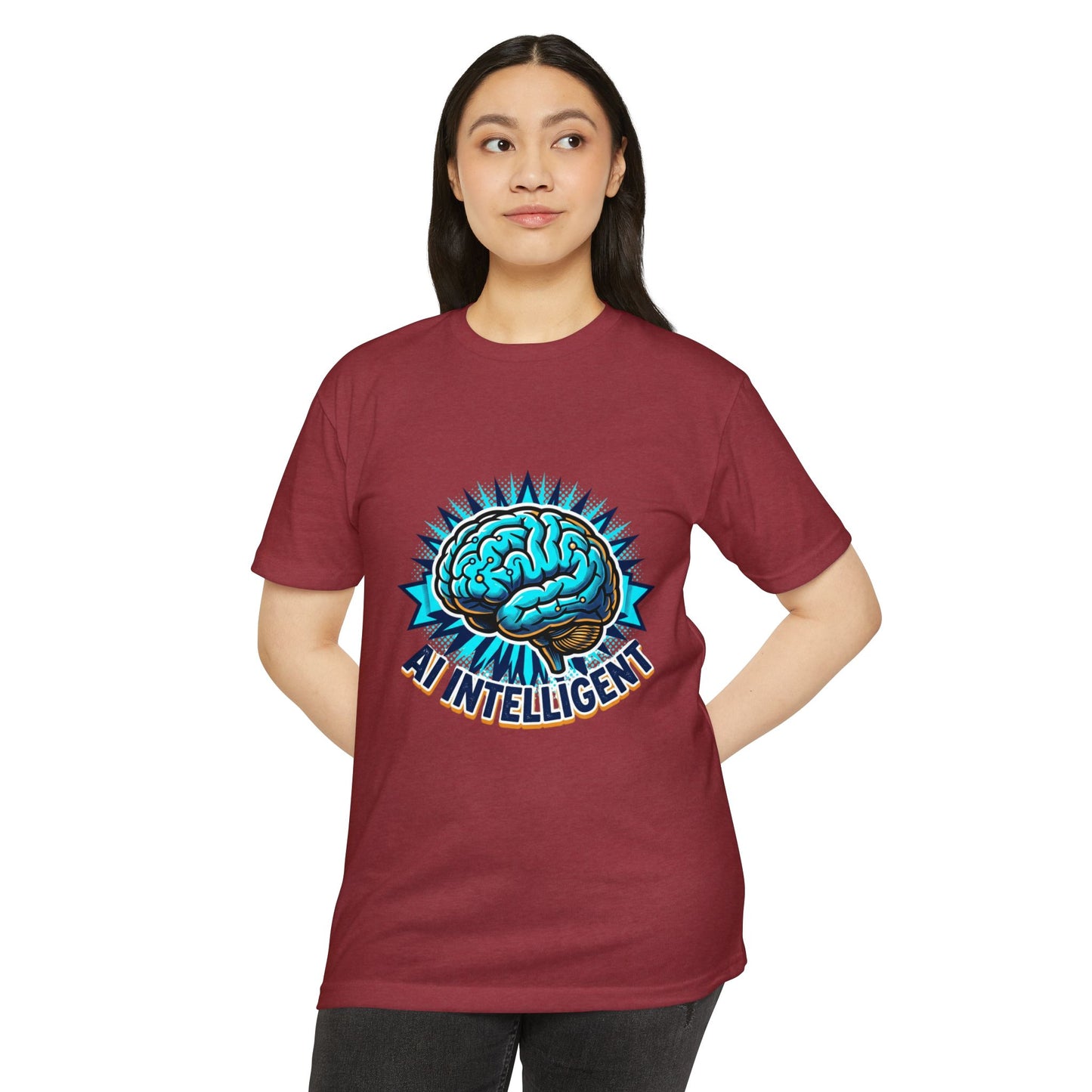 AI Intelligent Brain Graphic T-Shirt — Futuristic Tech Design for AI Enthusiasts