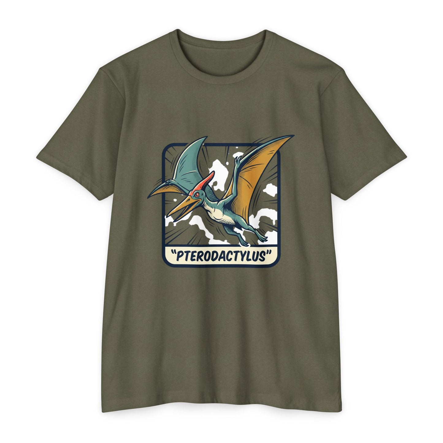 Vintage Pterodactylus Dino T-Shirt — Retro Dinosaur Graphic Tee