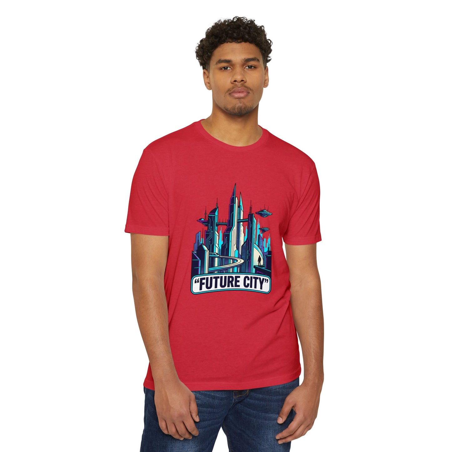Future City Retro Futuristic Skyline T-Shirt