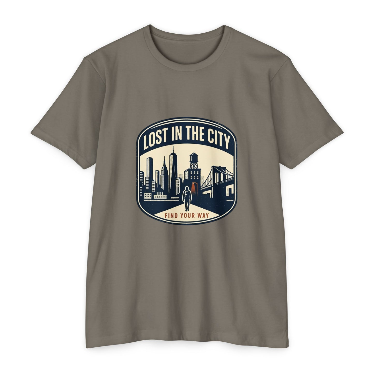 Find Your Way Vintage Urban Skyline T-Shirt