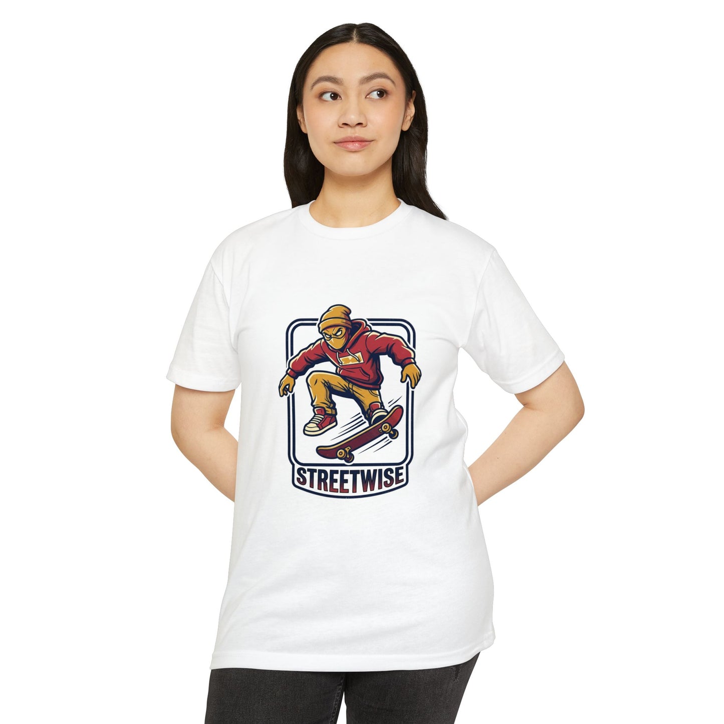 Retro Skateboarder Streetwise T‑Shirt — Vintage Skate Graphic Tee