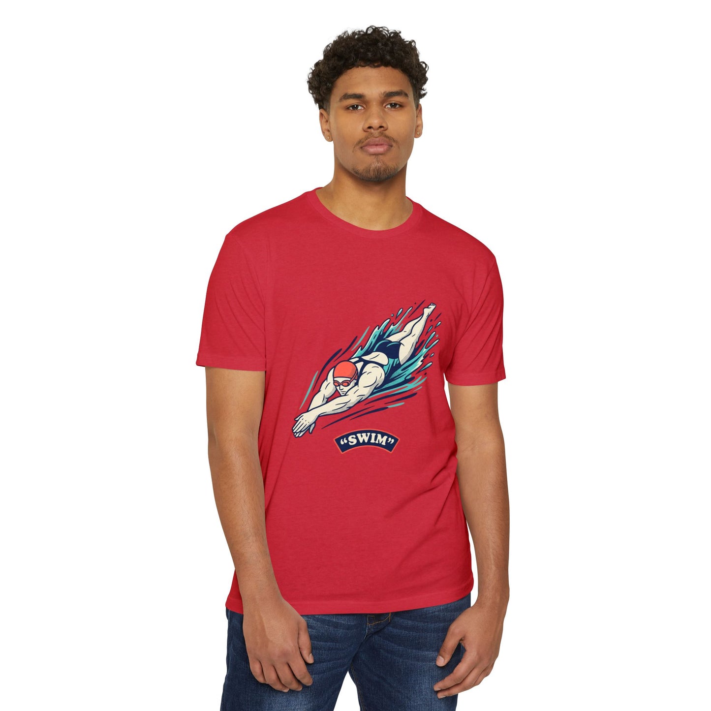 Swimmer Dive T-Shirt — "Swim" Graphic Athletic Tee