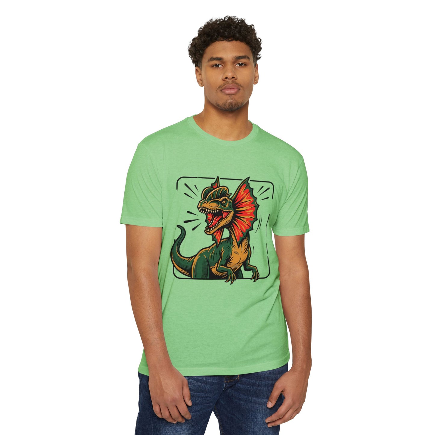 Frilled Lizard Dino Tee — Colorful Frill Graphic T-Shirt