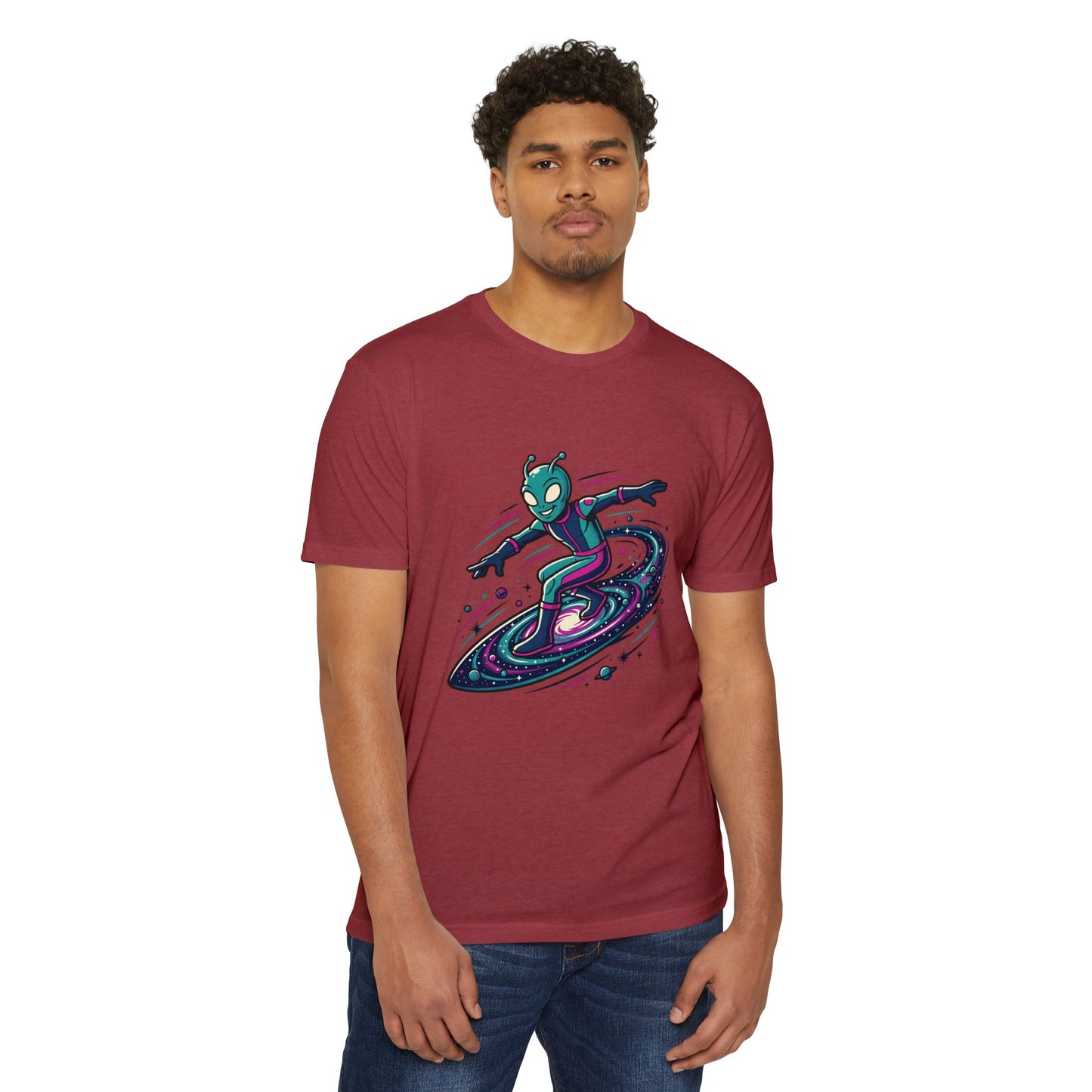 Alien Surfer Retro Space Skate T-Shirt