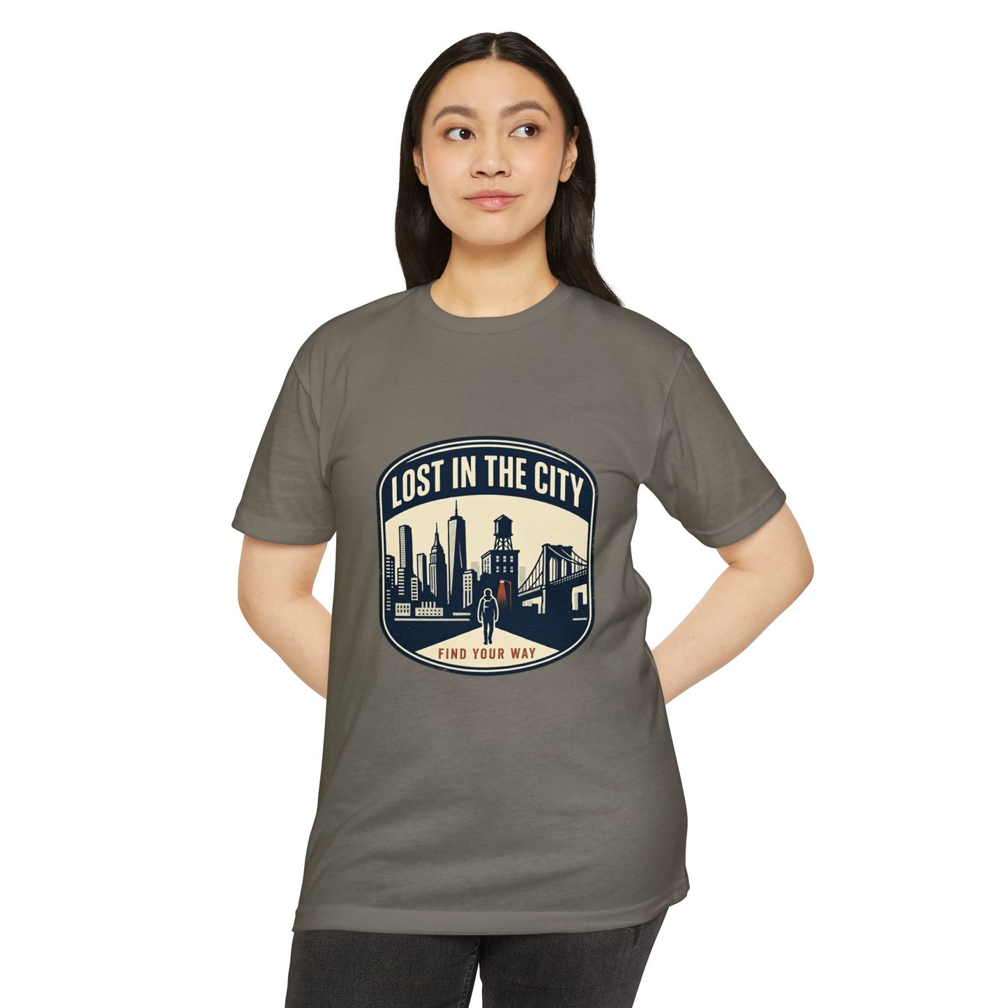 Find Your Way Vintage Urban Skyline T-Shirt