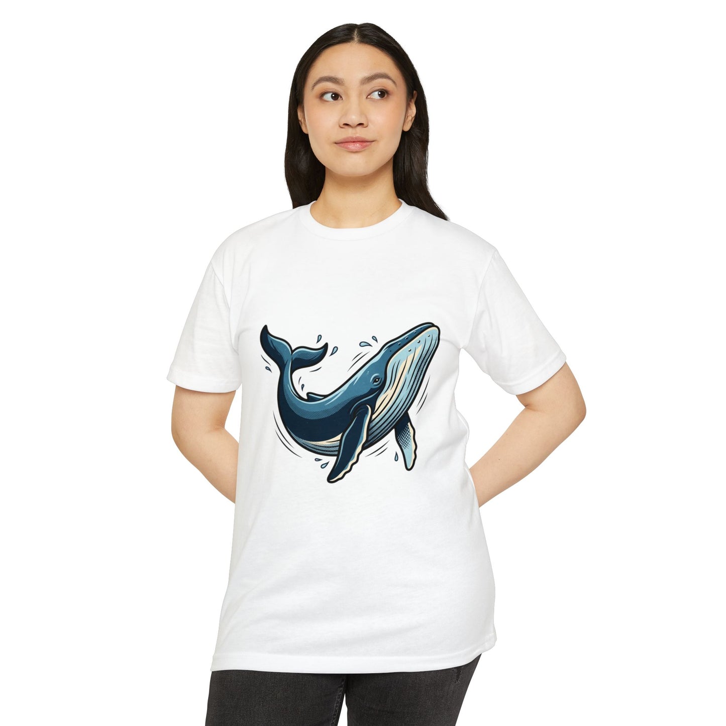 Whale Illustration T-Shirt — Retro Ocean Graphic Tee