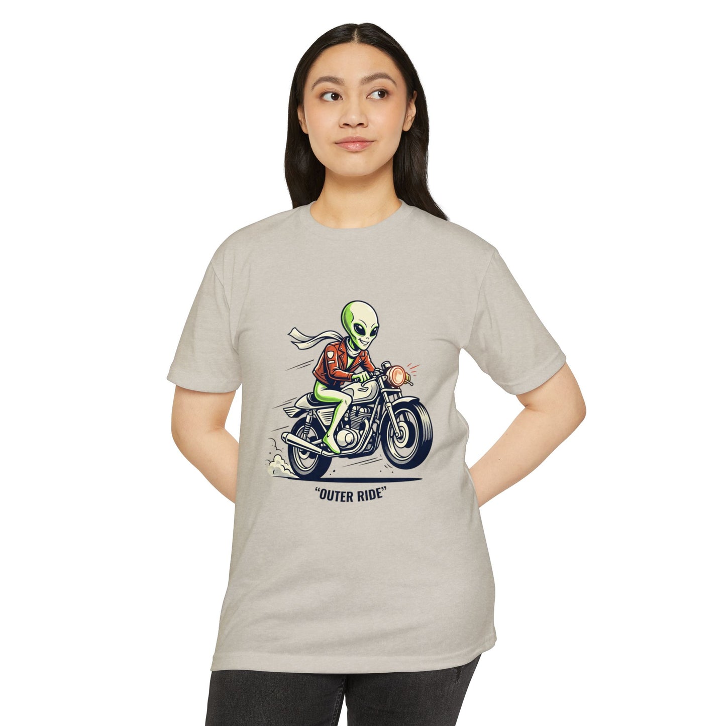 Alien Motorcyclist "Outer Ride" T-Shirt