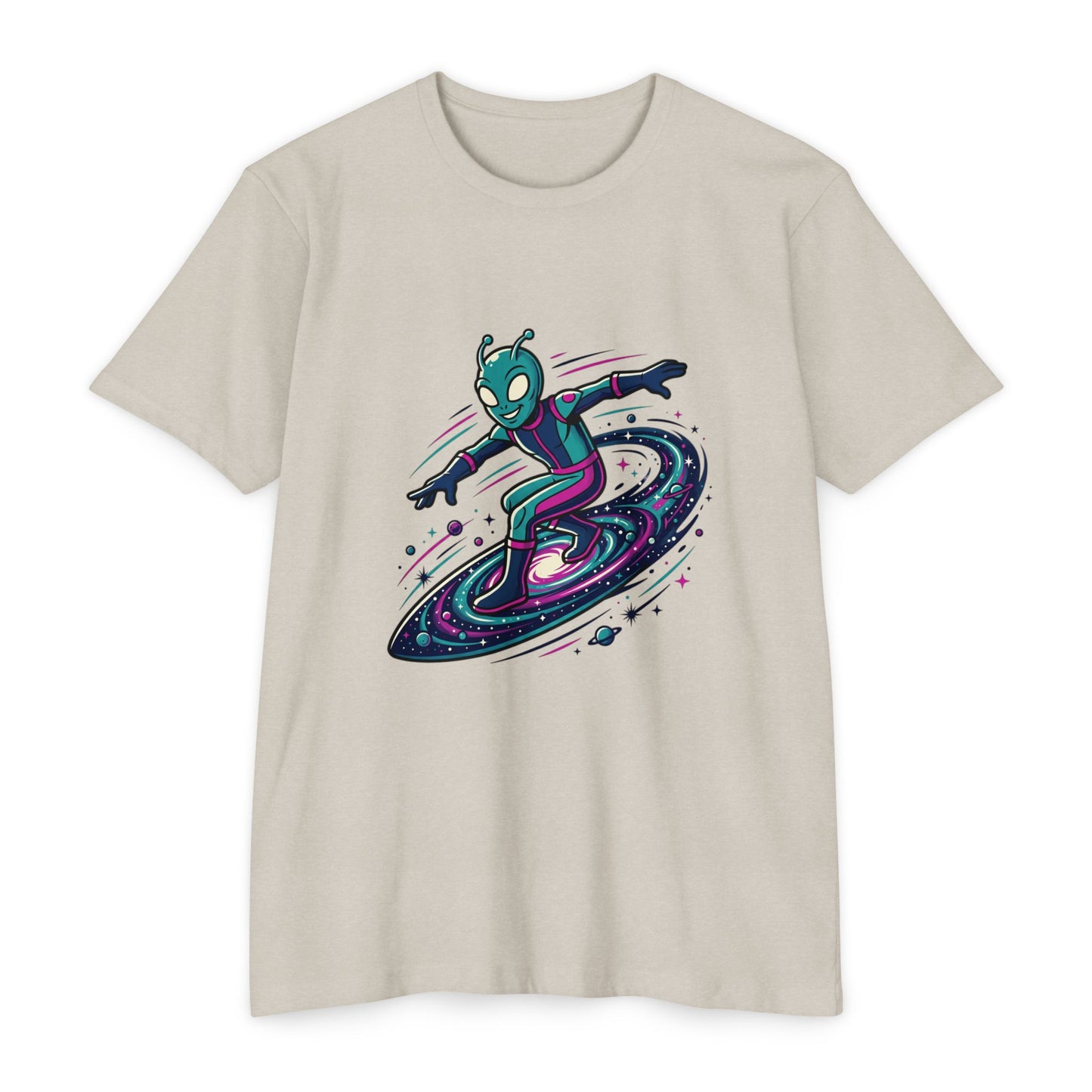 Alien Surfer Retro Space Skate T-Shirt