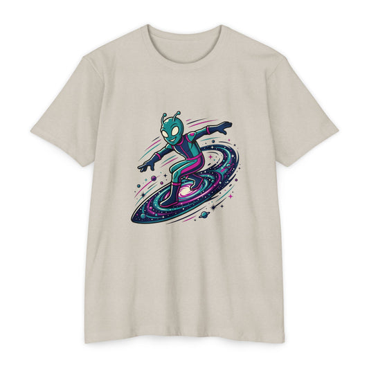Alien Surfer Retro Space Skate T-Shirt
