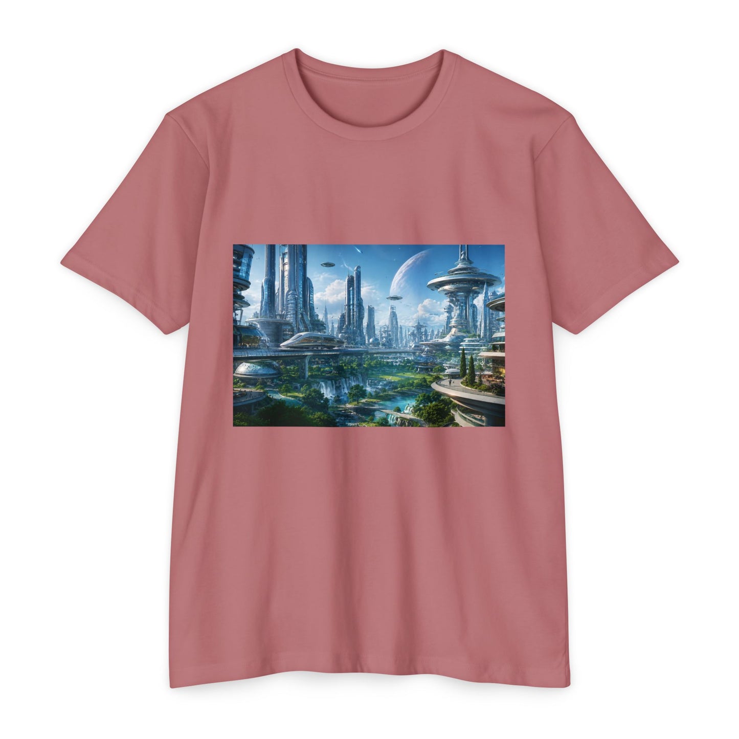 Futuristic Cityscape Sci‑Fi Skyline T-Shirt