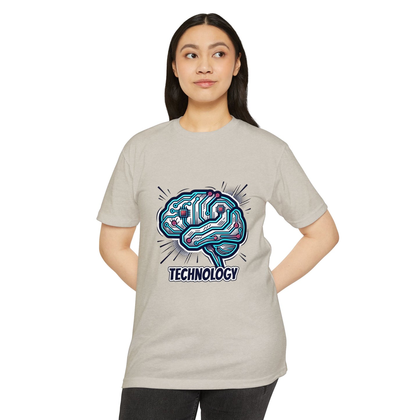 Tech Circuit Brain T-Shirt — Technology Graphic Tee