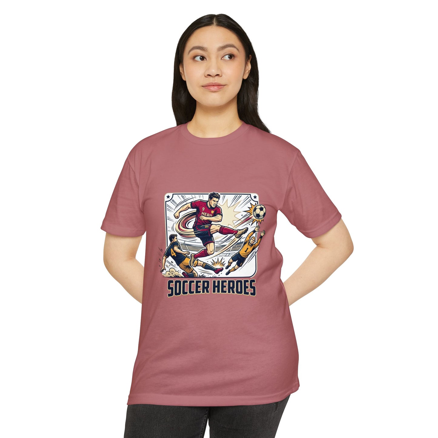 Soccer Heroes Graphic T-Shirt — Vintage Action Soccer Player Tee