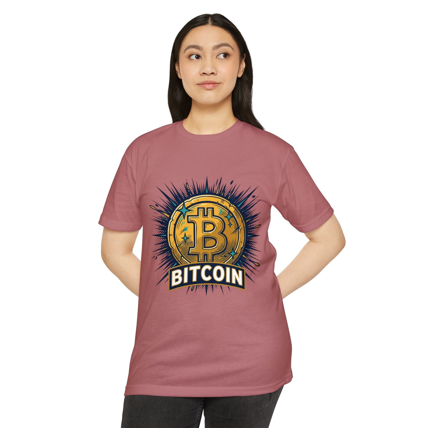 Camiseta gráfica de Bitcoin — Camiseta vintage de moneda criptográfica