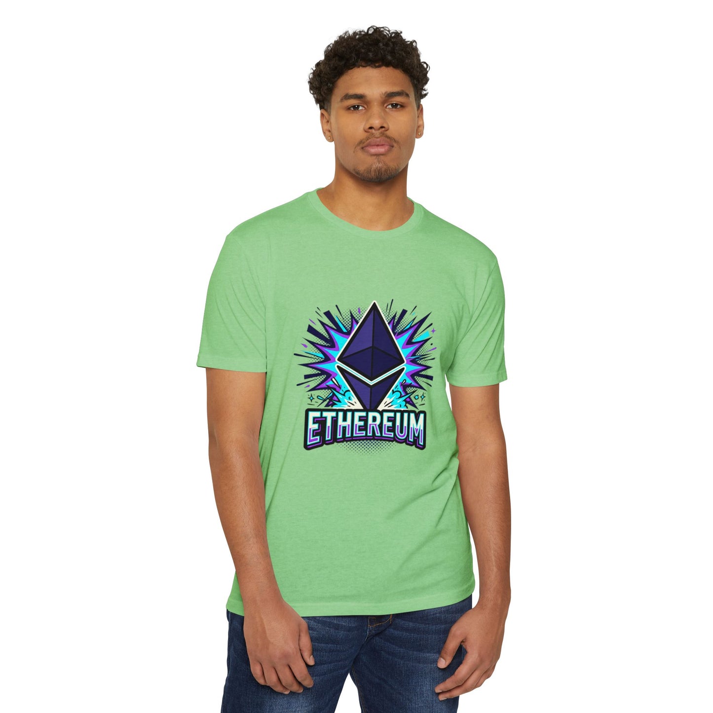 Ethereum Crypto Logo T-Shirt — Retro Neon Blockchain Tee