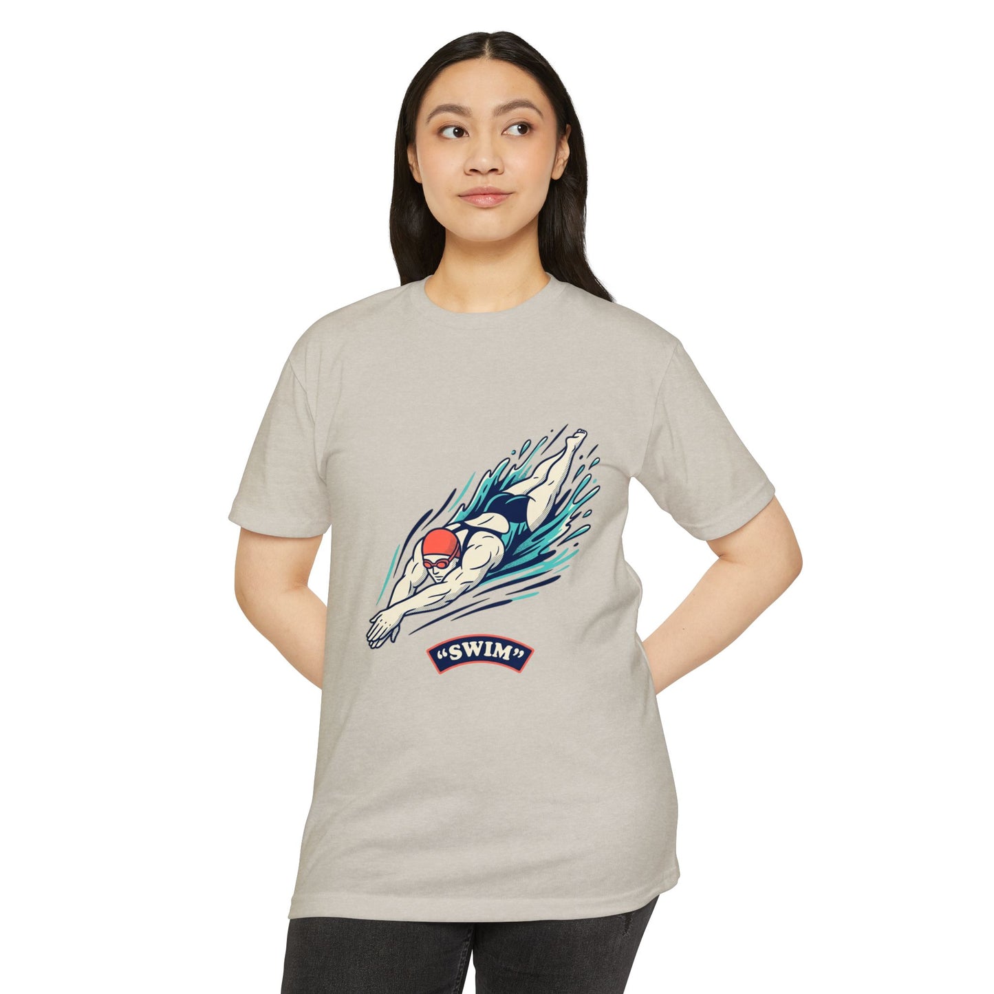 Swimmer Dive T-Shirt — "Swim" Graphic Athletic Tee