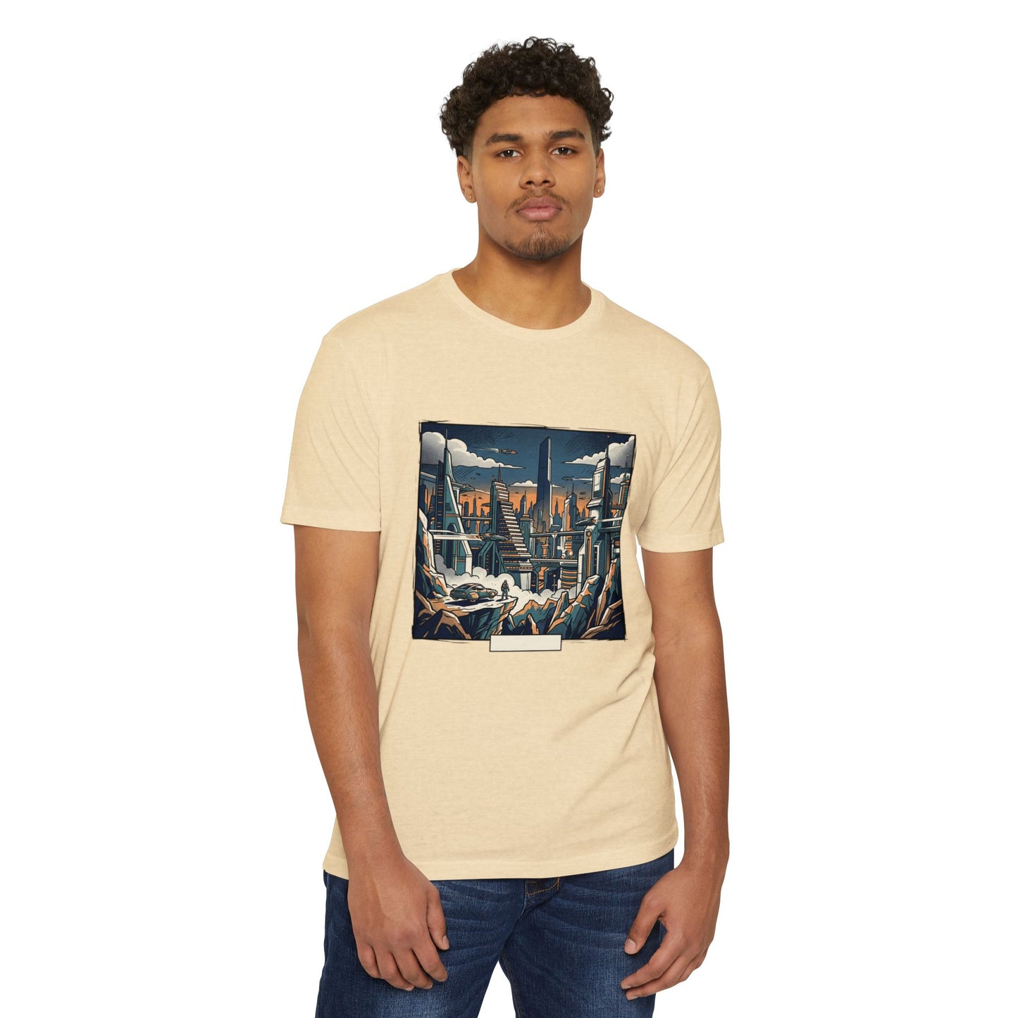 Futuristic Cityscape Retro Sci‑Fi T-Shirt — Retro Sci‑Fi Landscape Tee