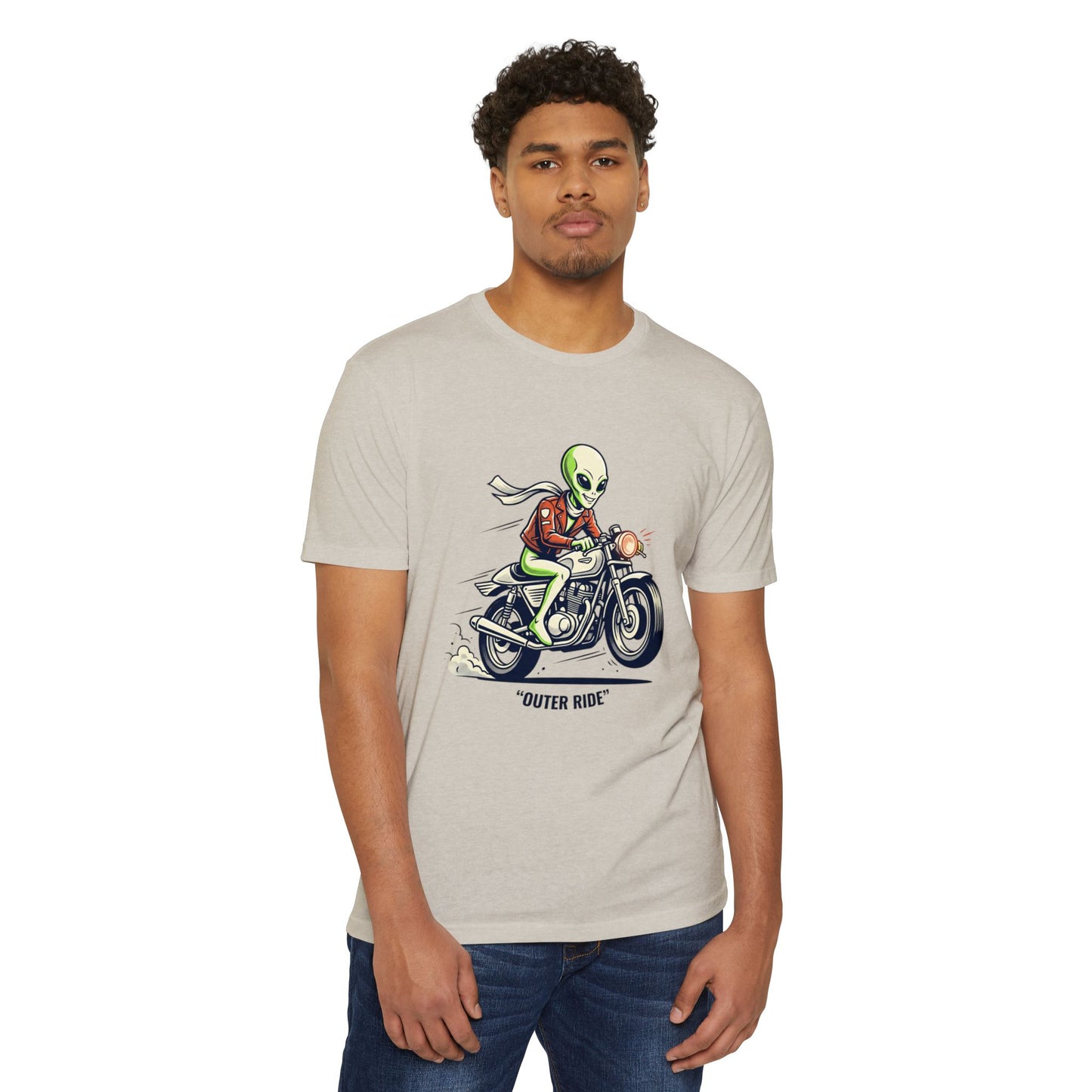 Alien Motorcyclist "Outer Ride" T-Shirt