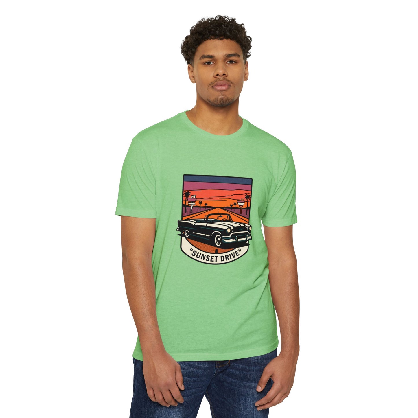 Sunset Drive Vintage Car T-Shirt