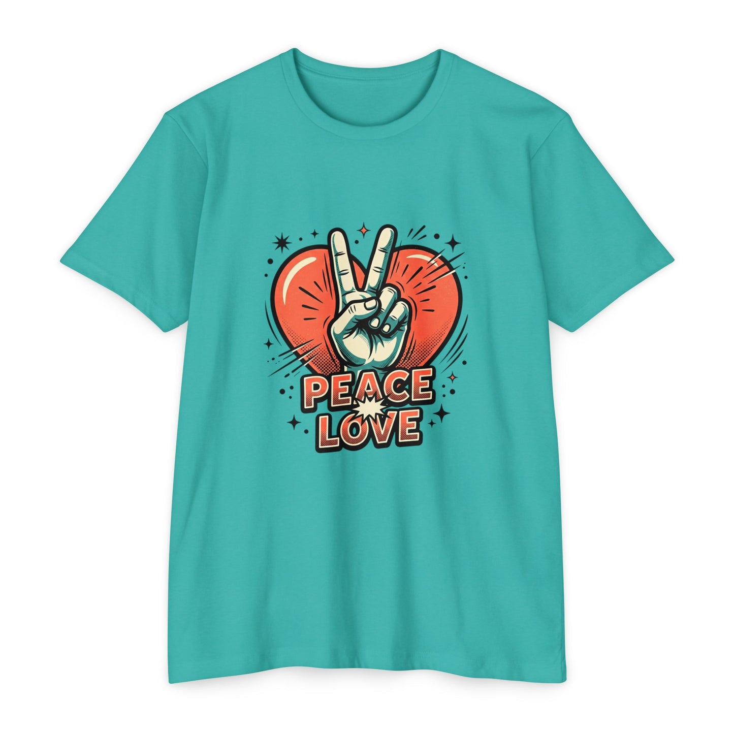 Peace Love Graphic T-Shirt — Retro Vibe Peace Sign Tee