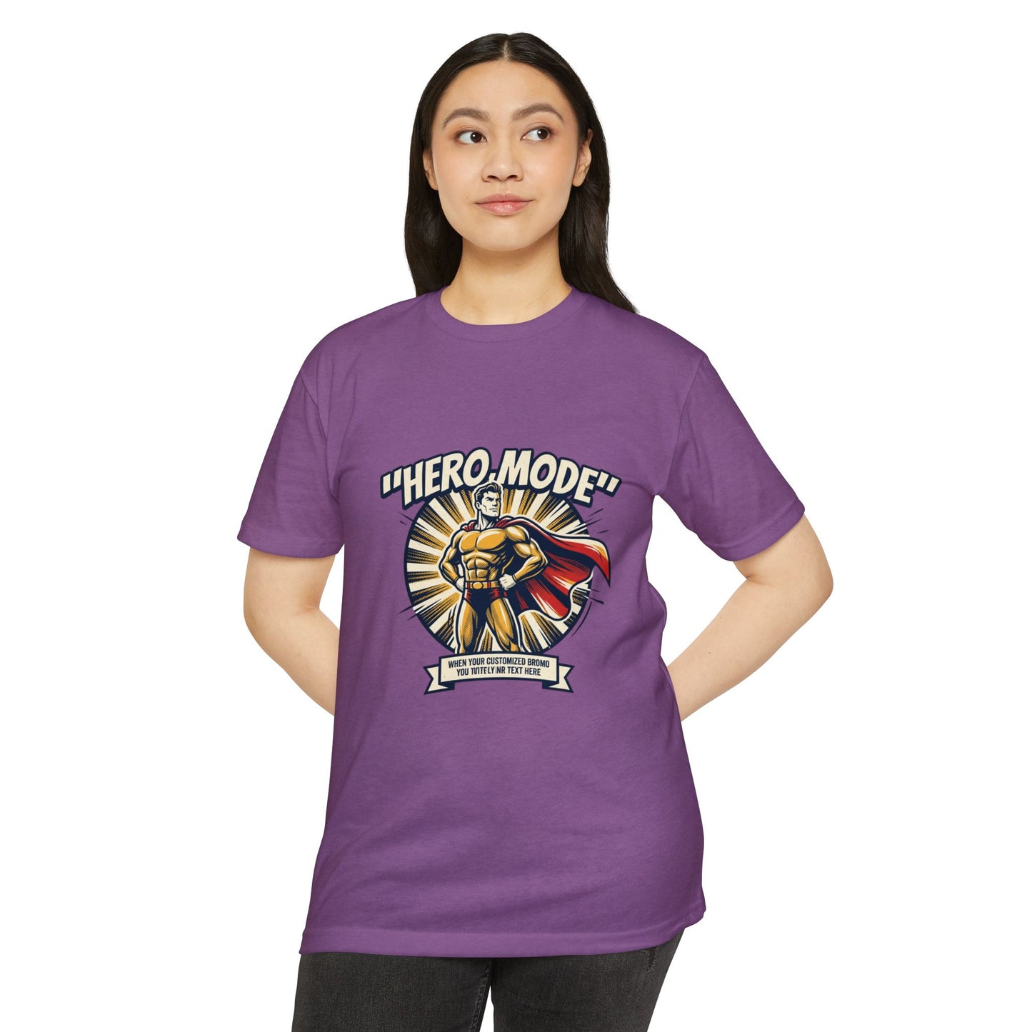 Hero Mode T-Shirt – Superhero Graphic Tee with "Hero Mode" Slogan