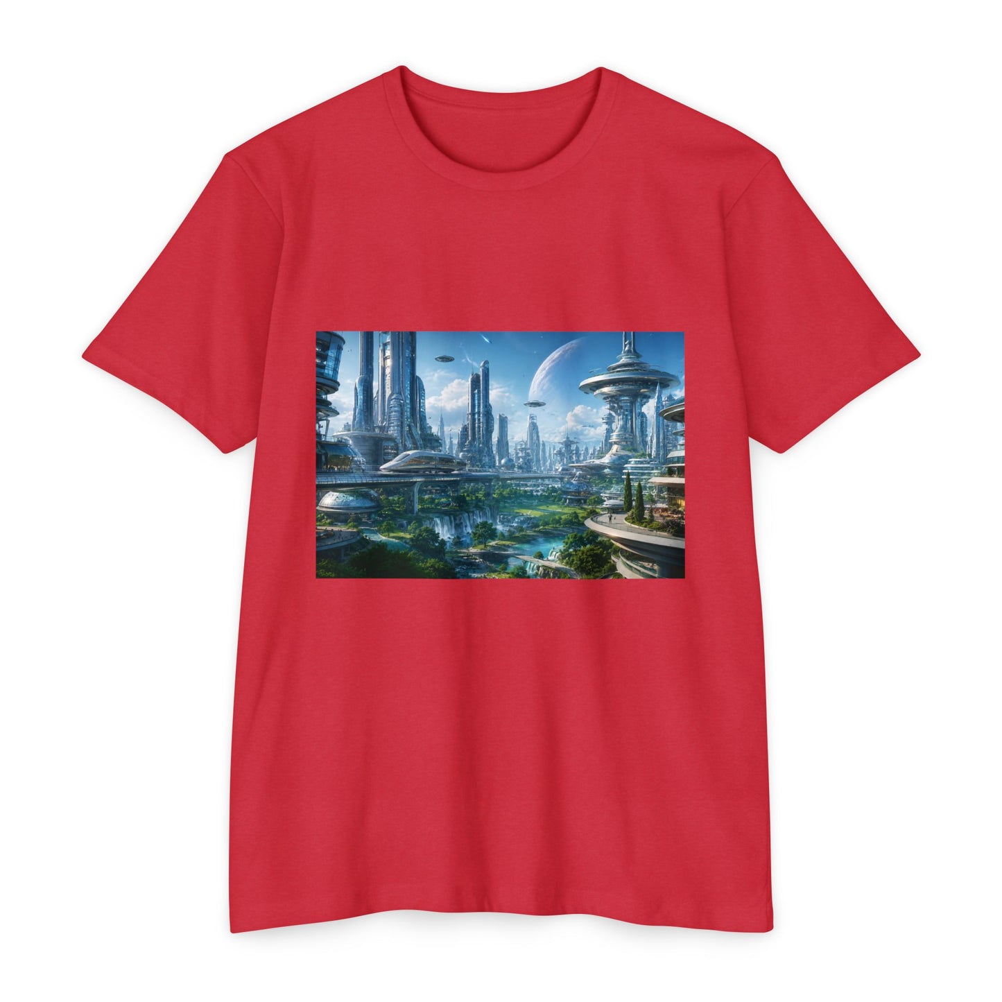 Futuristic Cityscape Sci‑Fi Skyline T-Shirt