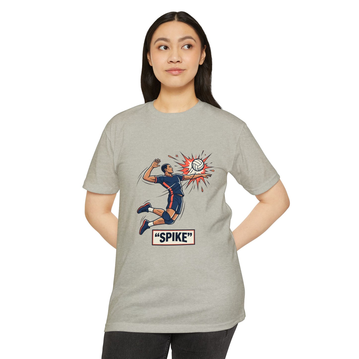 Volleyball Spike Graphic T-Shirt — Retro Player Illustration Tee
