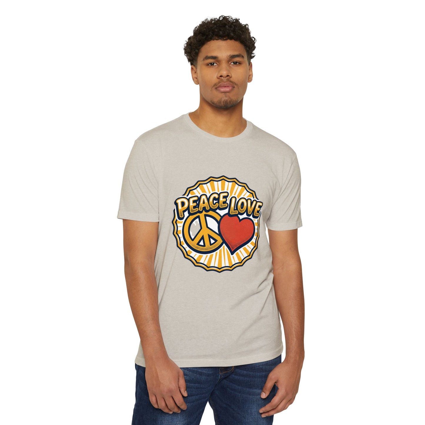 Peace Love Heart T-Shirt – Retro 70s Peace Sign Tee
