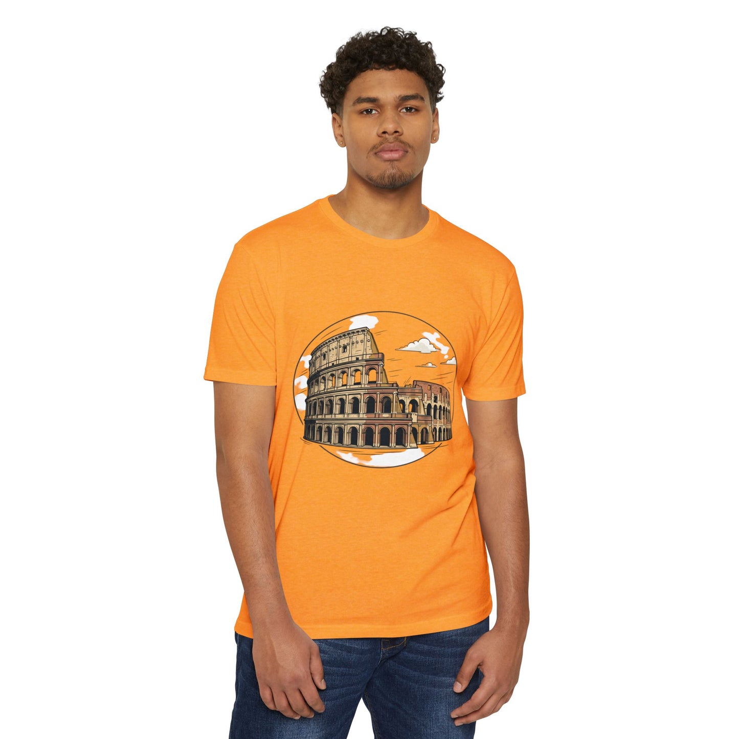 Colosseum Illustration Vintage Rome Travel T-Shirt