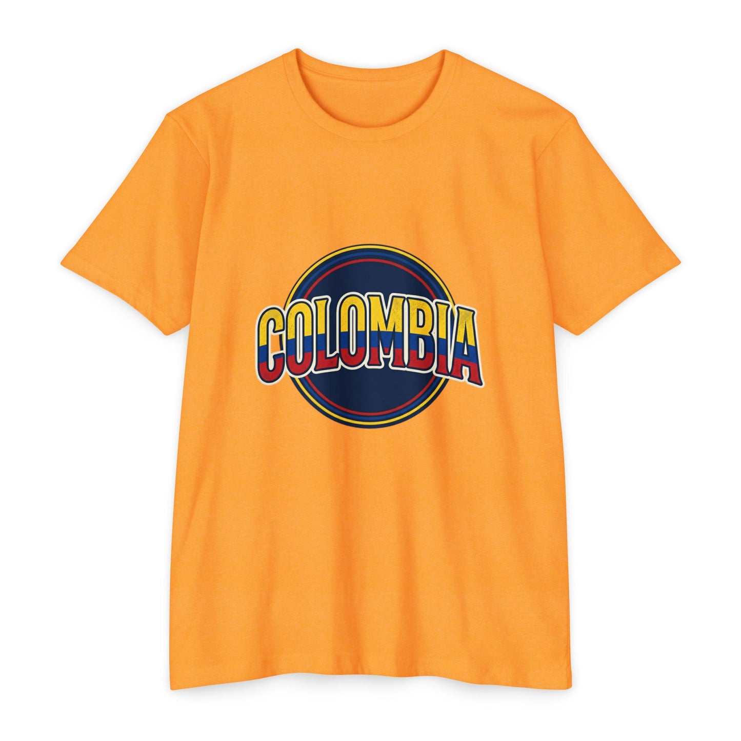 Colombia Retro Circle Vintage Flag Travel T-Shirt