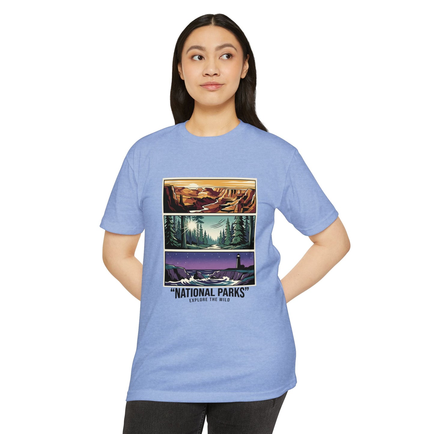 National Parks Scenic Panels T-Shirt — Explore the Wild Graphic Tee