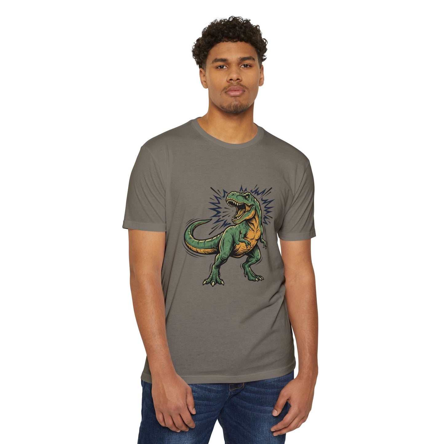 Camiseta — Camiseta retro con ilustración de T-Rex rugiendo