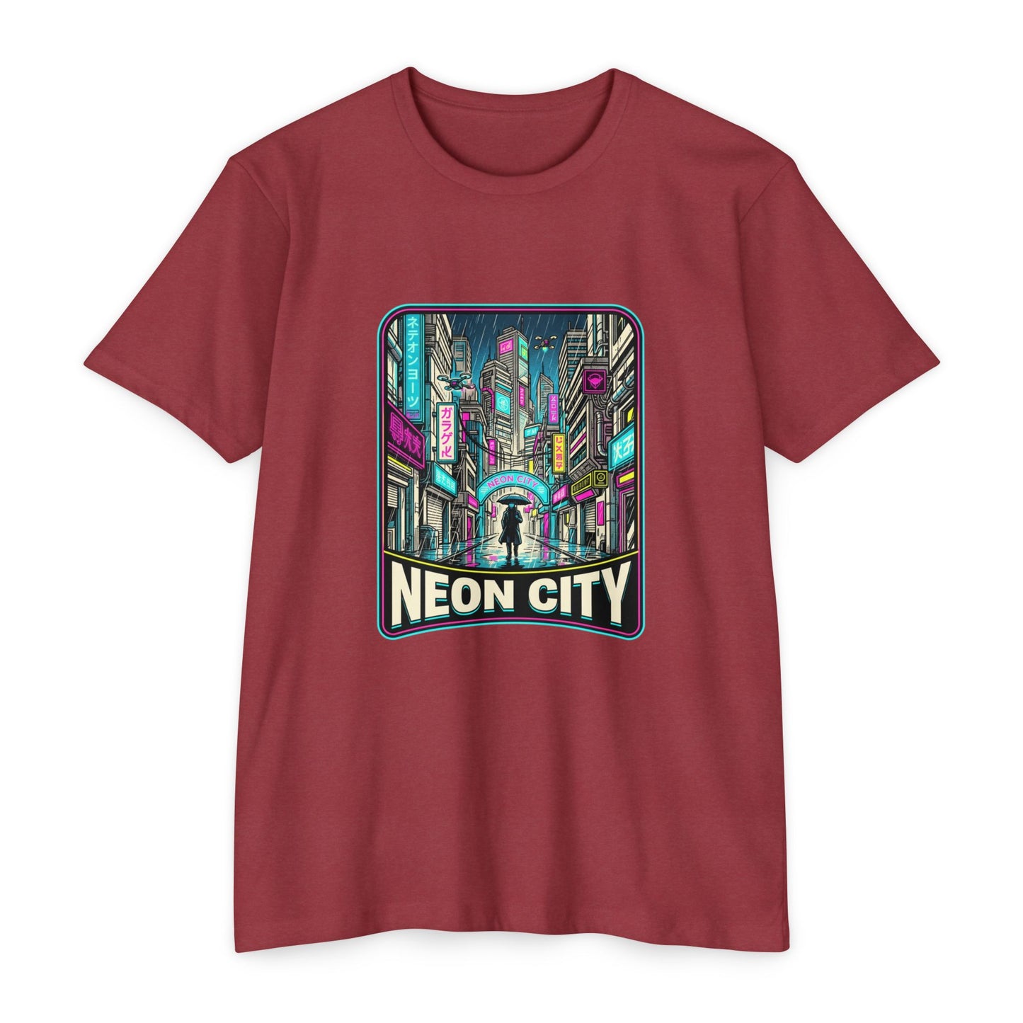 Neon City Retro Cyberpunk T-Shirt — Retro Cyberpunk Streetwear Tee