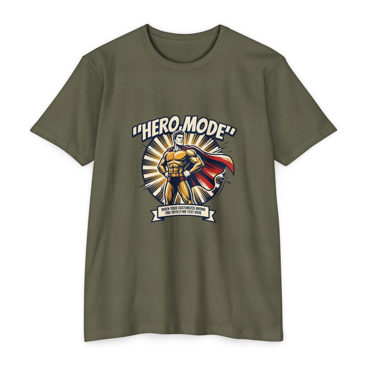 Hero Mode T-Shirt – Superhero Graphic Tee with "Hero Mode" Slogan