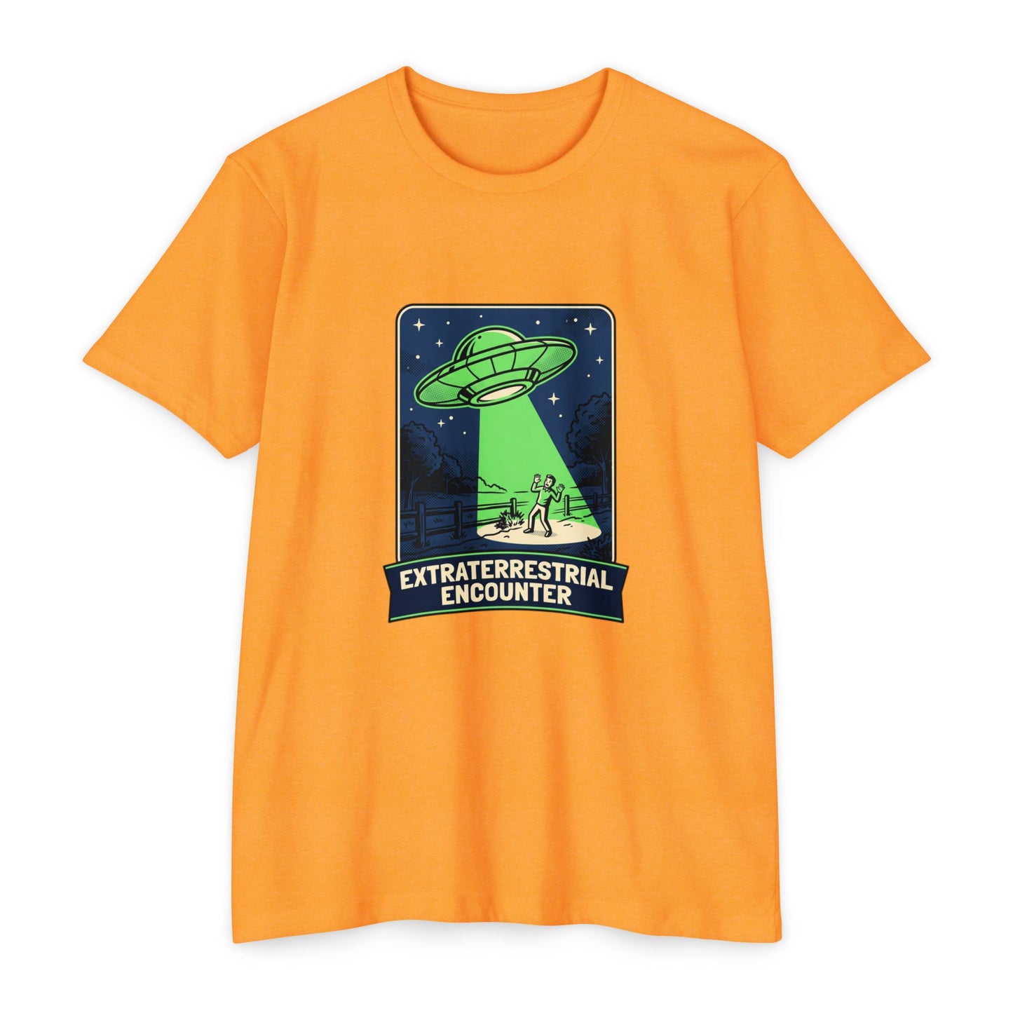 Alien Abduction T-Shirt — “Extraterrestrial Encounter” Vintage UFO Graphic