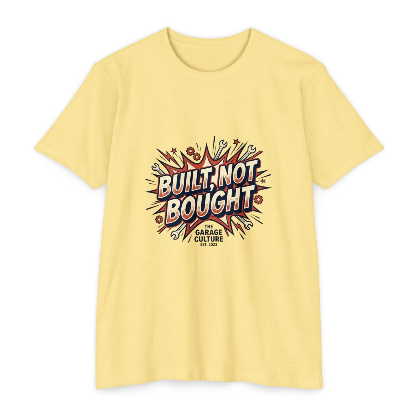 Built Not Bought Retro Garage Culture T-Shirt