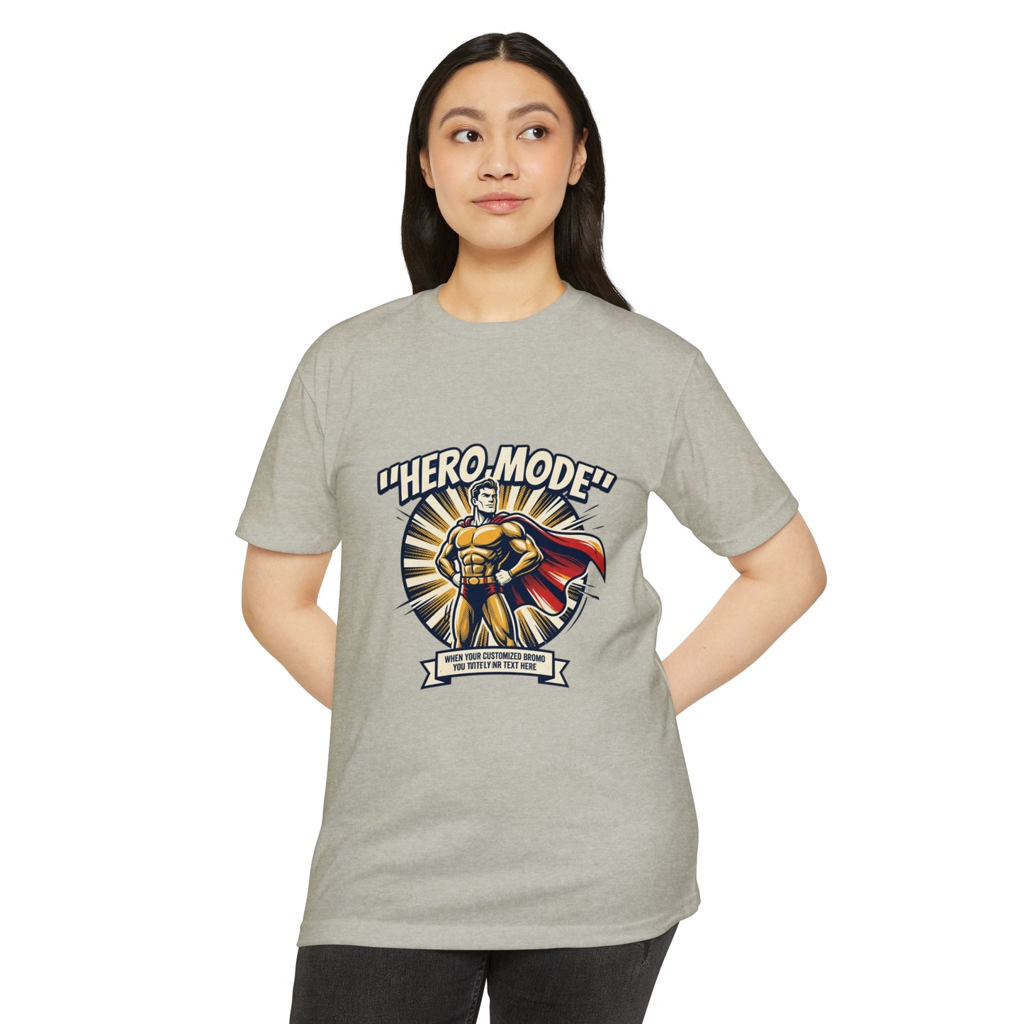 Hero Mode T-Shirt – Superhero Graphic Tee with "Hero Mode" Slogan